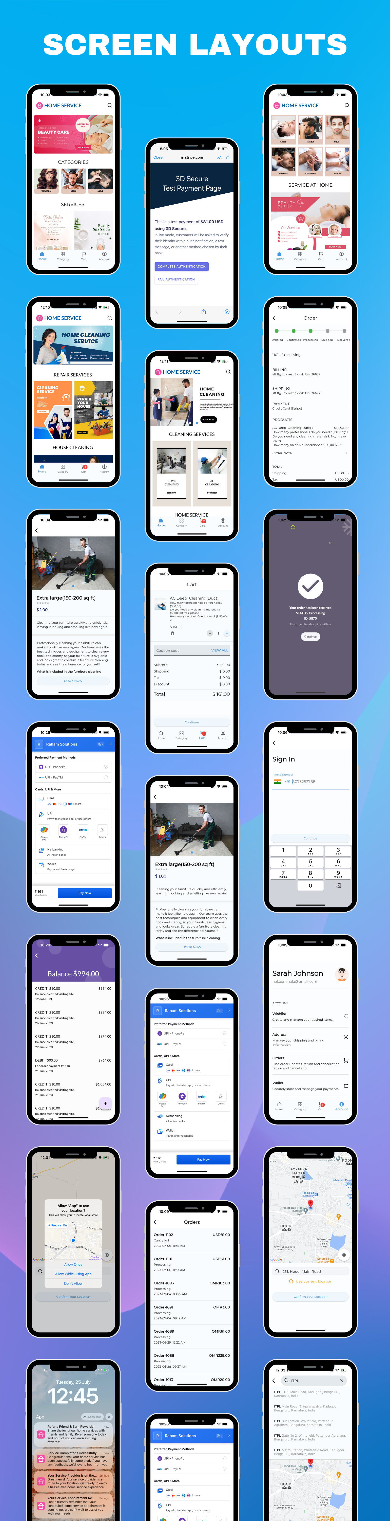 Powerful Flutter Mobile App for Home Service